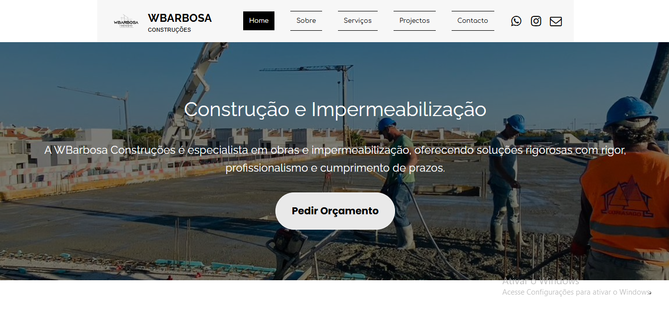 Website W Barbosa Construções
